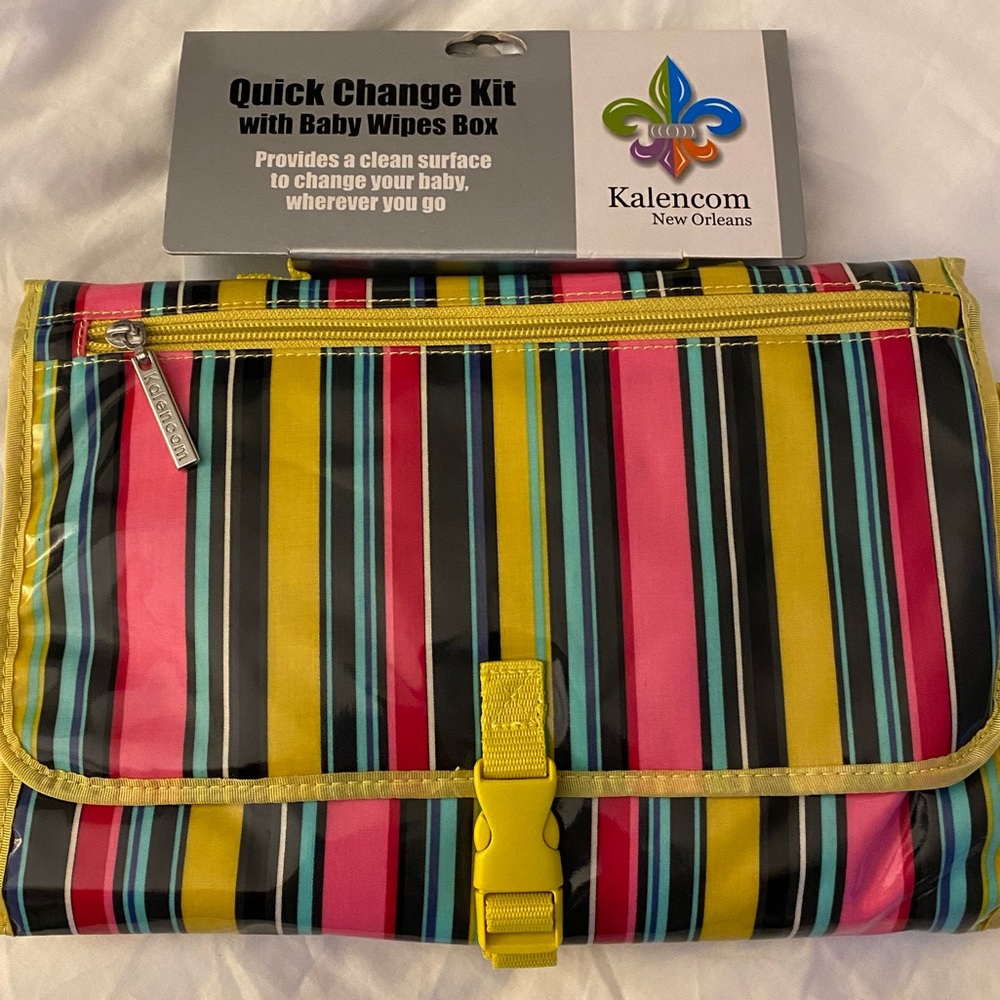 New with tags Hadaki striped Quick Change Diaper Kit